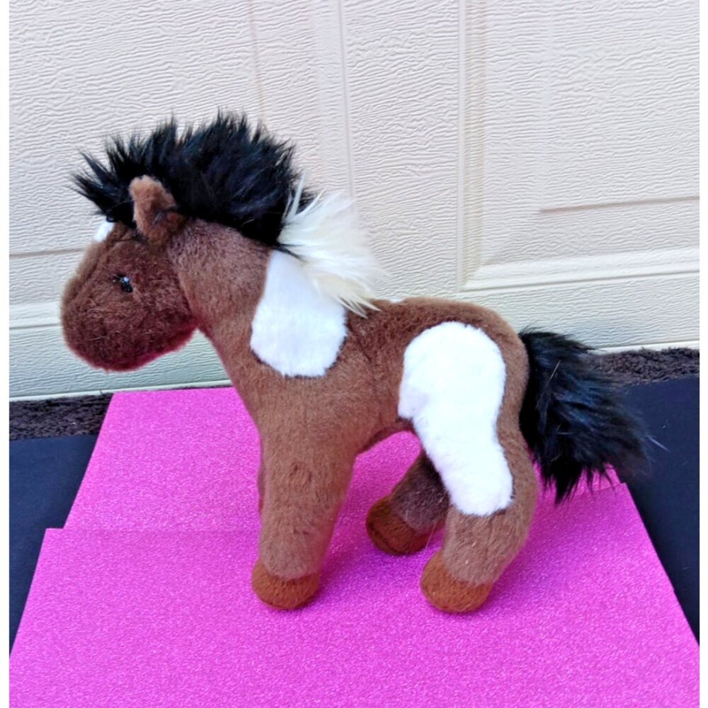 Douglas Cuddle Toys Indian Paint Horse – Vintage Retired 8"‎ Plush